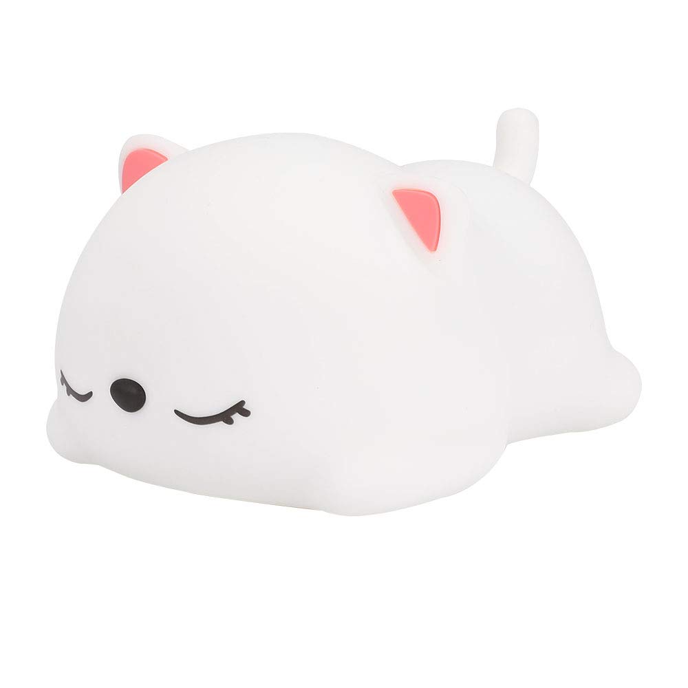 Cute Kitty Night Light - USB Rechargeable Soft Silicone LED Night Lamp for Kids & Baby Nursery | Portable Bedroom Decor for Children's Room | Perfect for Bedtime, Nursing, and Nighttime Comfort