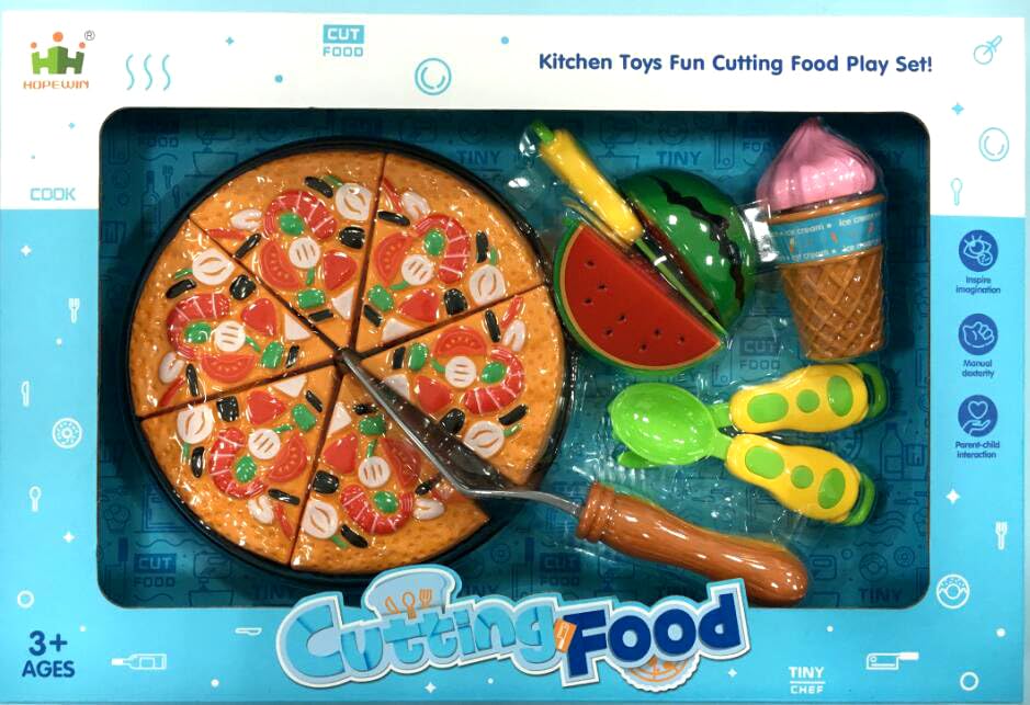**Pretend Play Pizza Toy Set - Cutting Play Food for Toddlers & Kids, Educational Kitchen Toy for Ages 3+ - Perfect for Role-Playing, Cooking Games & Early Learning**
