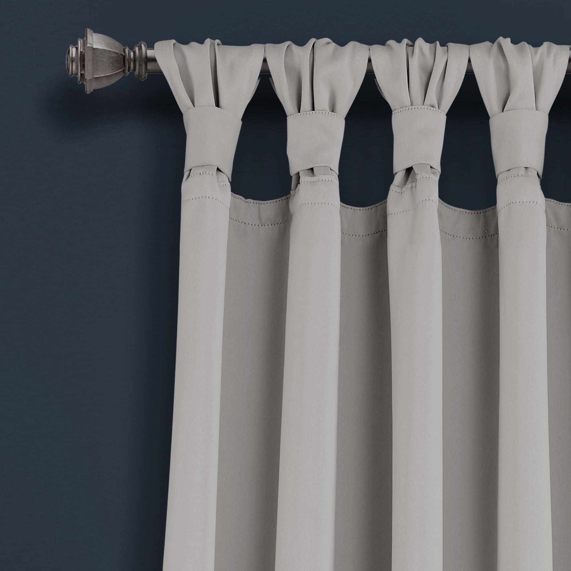 Blackout Curtains Thermal Insulated - Knotted Tab Top Window Drapes for Bedroom & Living Room - Energy Saving, Noise Reducing, Light Blocking for Better Sleep & Privacy