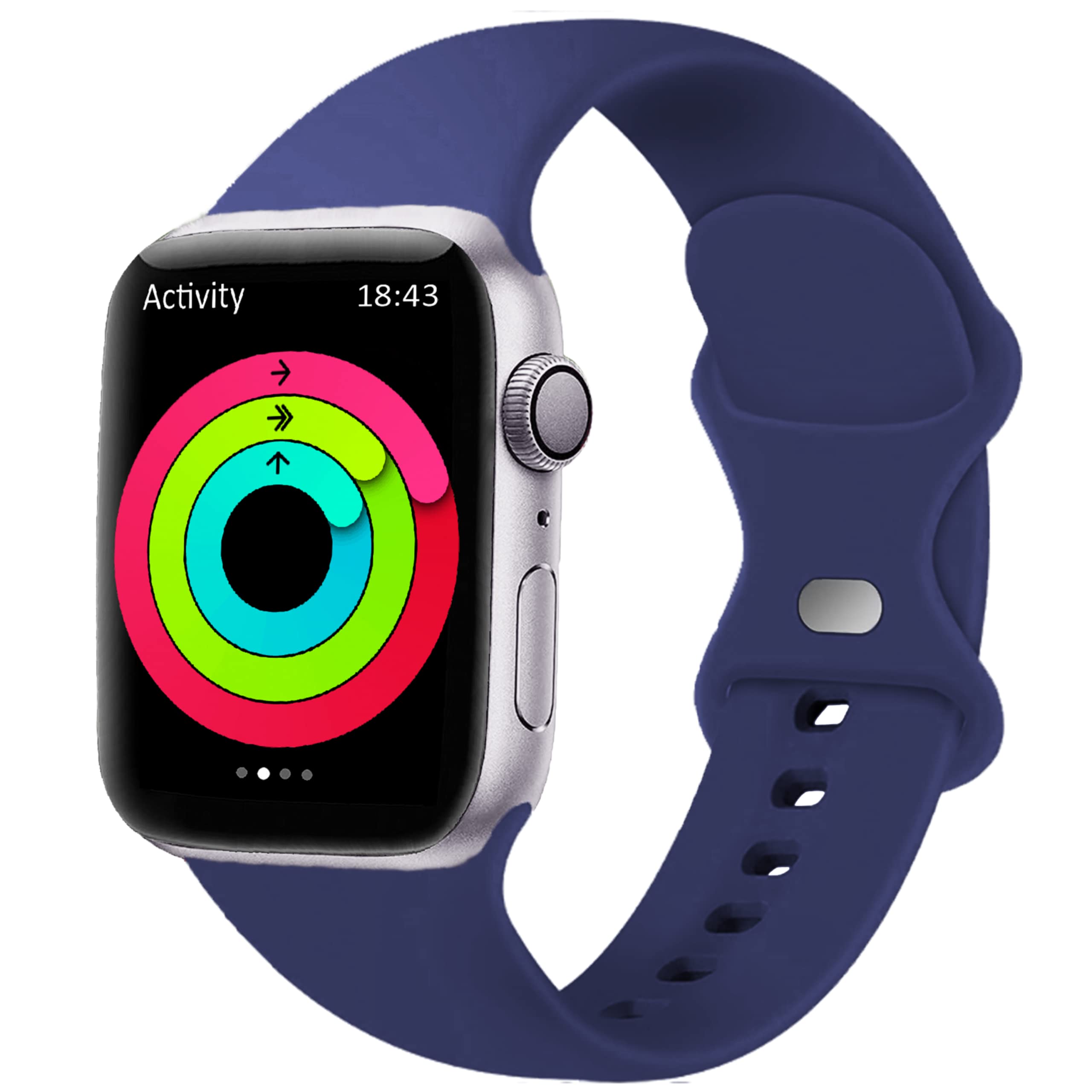 Premium Soft Silicone Sport Band for Apple Watch 38mm 40mm 41mm - Replacement Strap Compatible with iWatch Series SE/7/6/5/4/3/2/1 - Durable & Comfortable Wristband for Women & Men - Perfect for Workouts, Running & Daily Wear