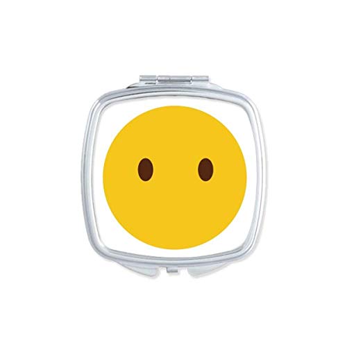 DIYthinker Yellow Cute Cartoon Face Mirror - Portable Compact Double-Sided Pocket Makeup Mirror for Online Chat & Travel | Perfect for Home, Office, and Purse