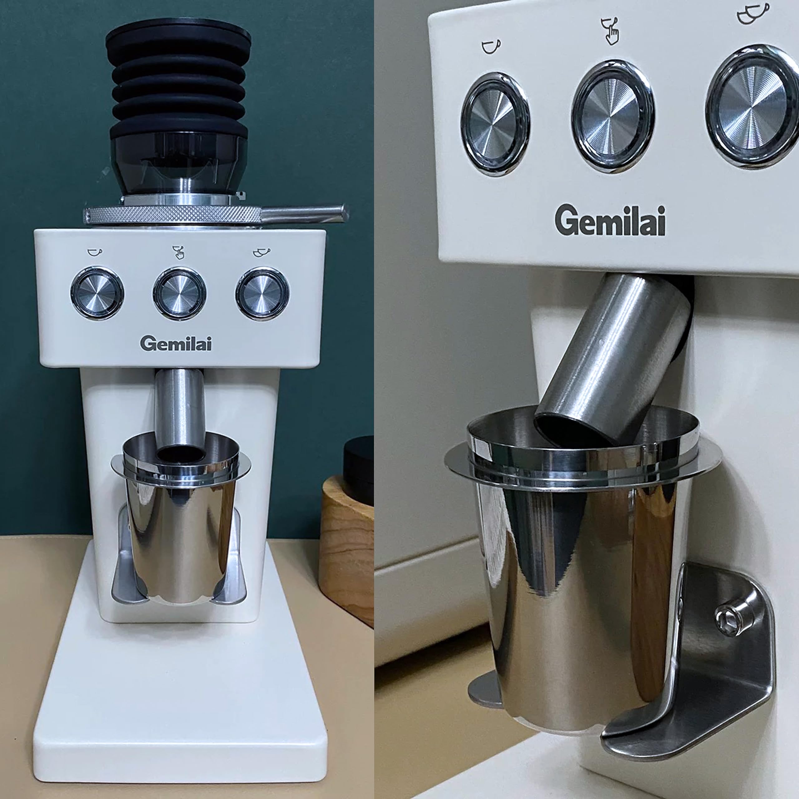 NEOUZA 58mm Coffee Dosing Cup with RDT Spray Bottle Set - Precision Coffee Bean & Powder Dispenser for Espresso Grinders - Perfect for Home Baristas & Coffee Shops