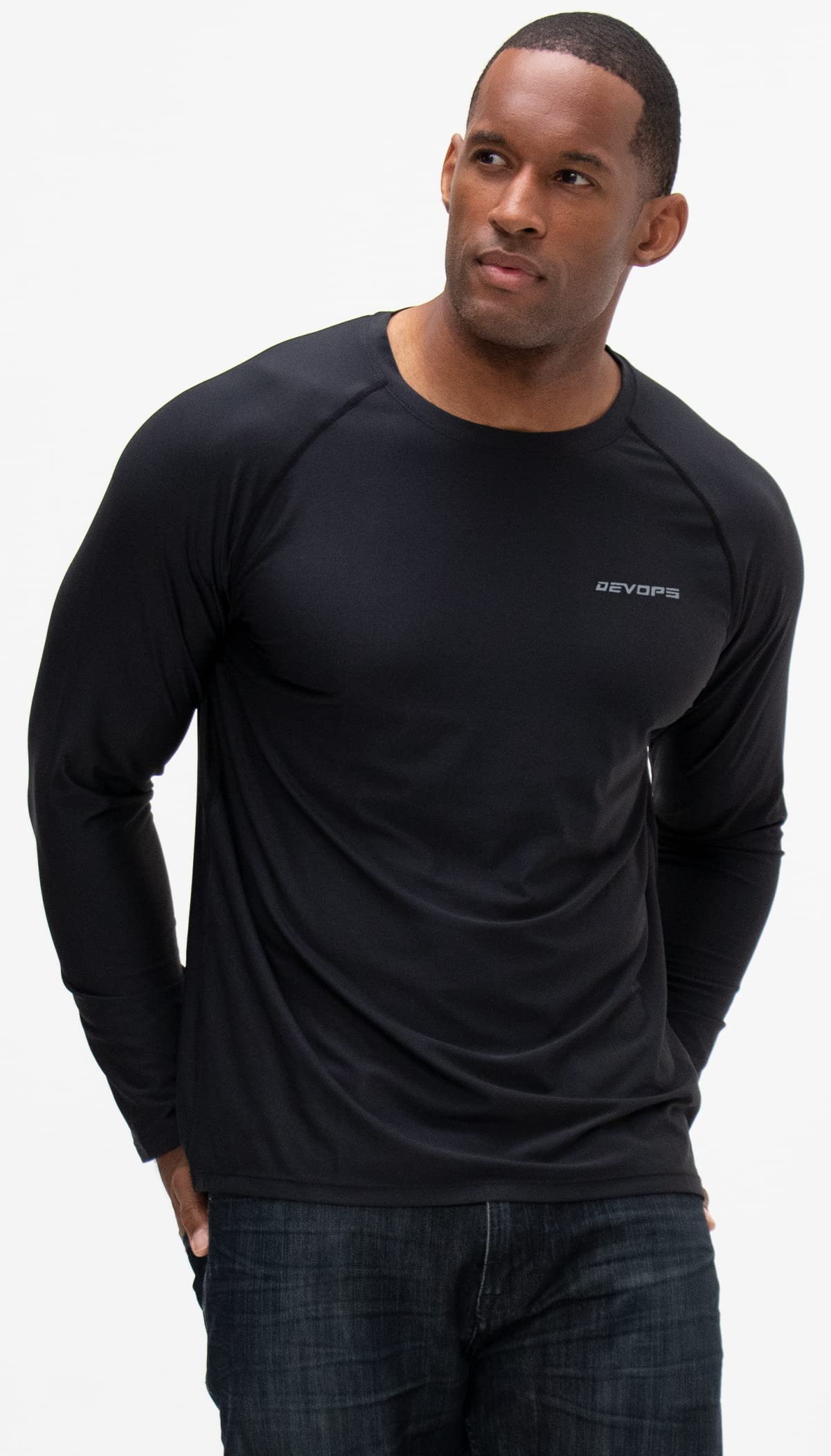 DEVOPS Men's Hoodie - Long Sleeve Pullover for Fishing, Hiking, Running & Workout | Comfortable Casual Wear for Outdoor Activities & Gym
