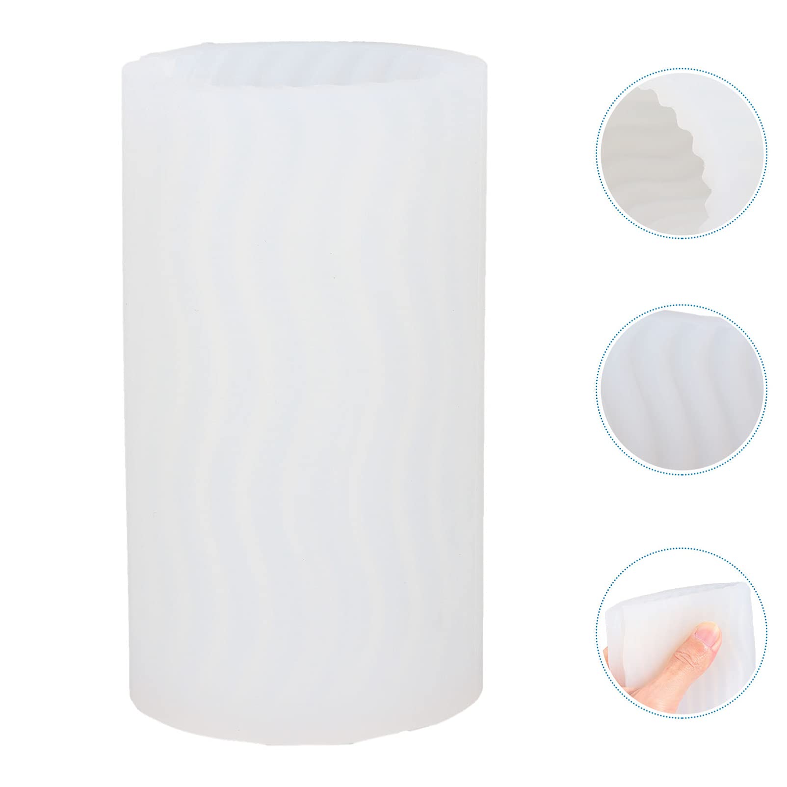 Geometric Abstract Silicone Candle Mold - DIY Scented Candle Making Kit, Reusable White Candle Soap Mold for Home Decor, Wedding Favors & Aromatherapy Gifts