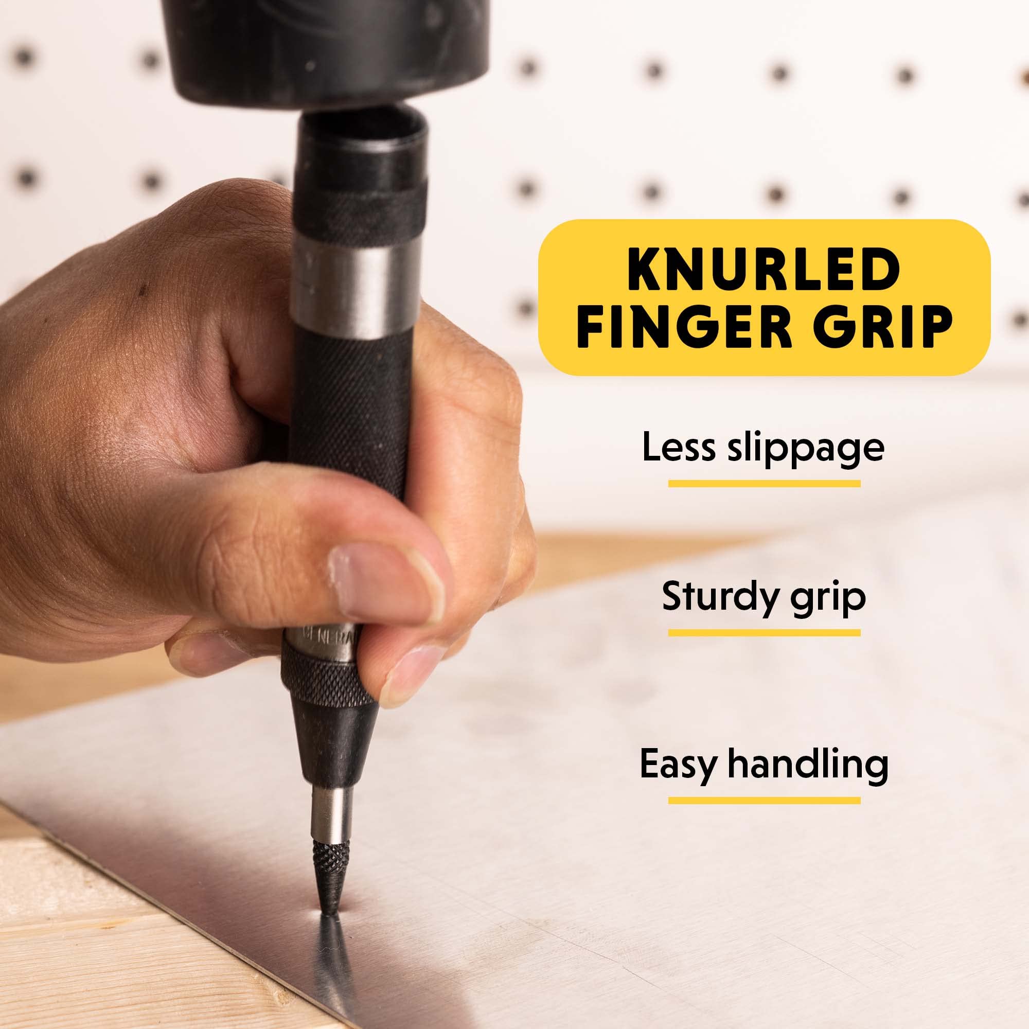 General Tools Heavy-Duty Automatic Center Punch #78 - Professional Machinist Punch Tool for Metal Marking & Scribing - Perfect for DIY, Metalworking & Automotive Repair Projects