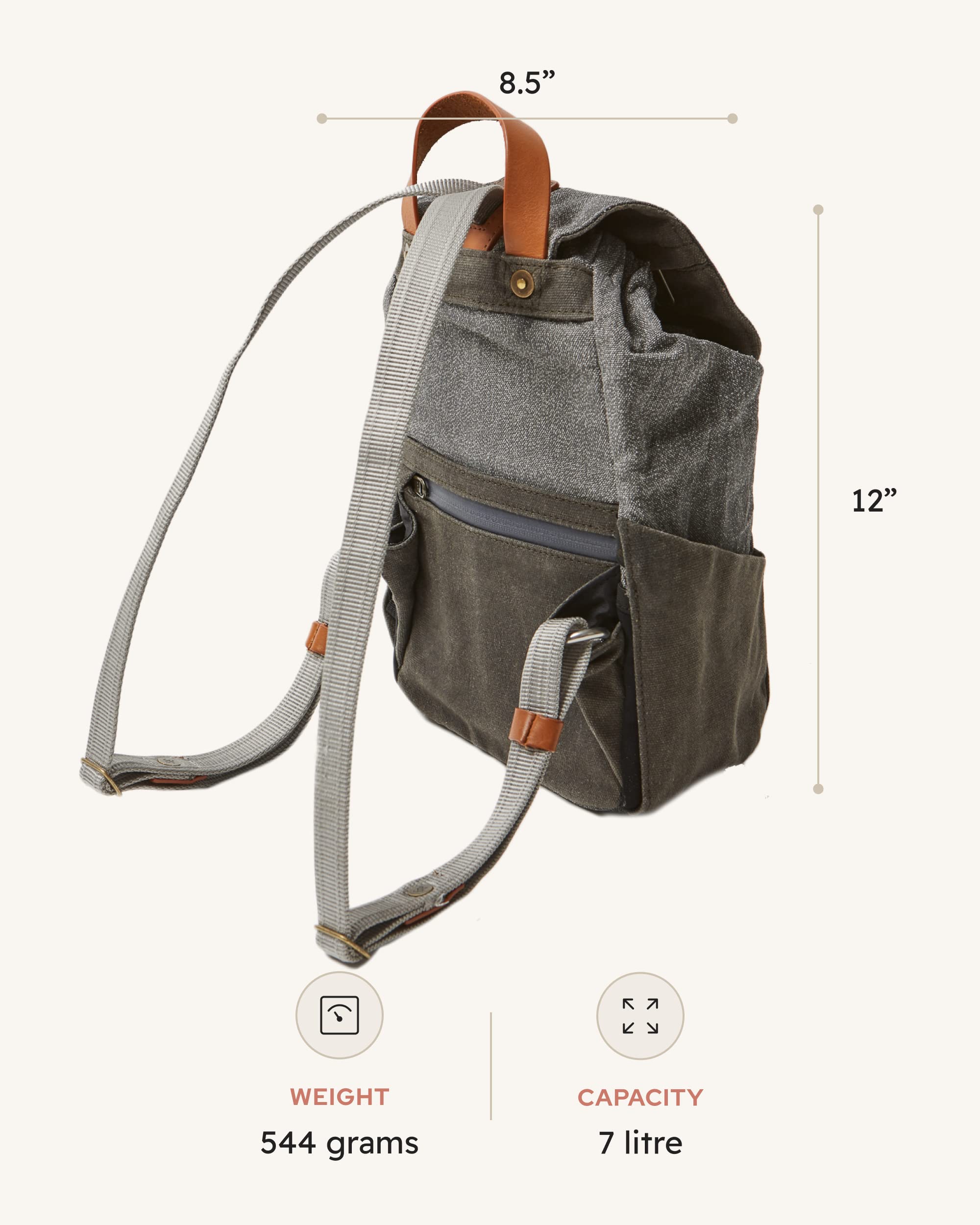 Mini Anti Theft Backpack for Women & Men - Cut-Resistant, RFID Blocking & Waterproof Small Cinch Bag - Secure Travel, Commuting & Outdoor Adventures