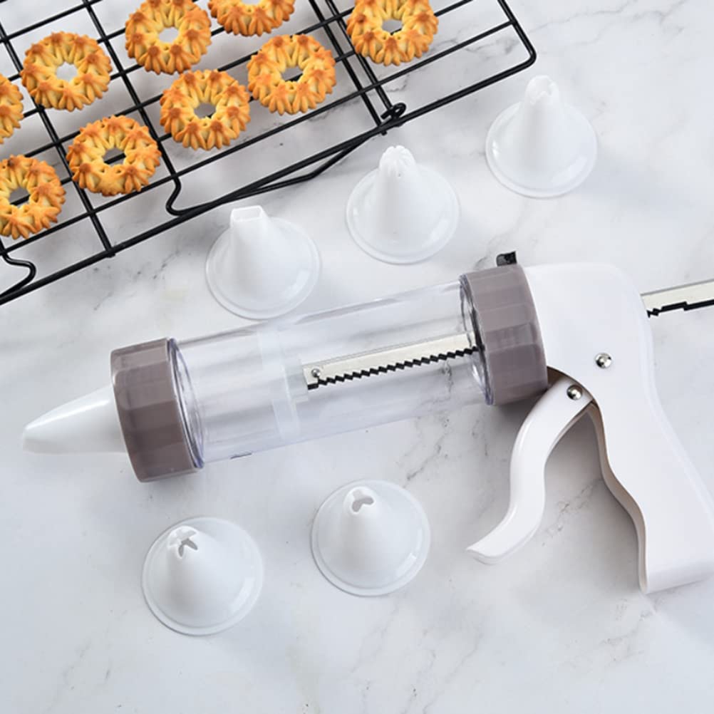Stainless Steel Cookie Press Gun Kit with 13 Discs & 6 Icing Nozzles - Professional Spritz Cookie Maker for Baking, Biscuit Decorating - Perfect for Christmas Cookies, Wedding Favors & DIY Dessert Making