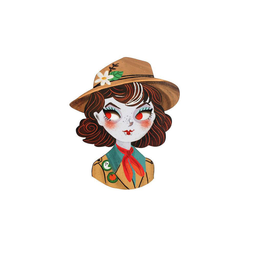 Laliblue Boo Scout Brooch - Cute Ghost Pin for Backpacks, Jackets & Halloween Costume Accessories | Perfect for Collectors & Kawaii Fashion Lovers