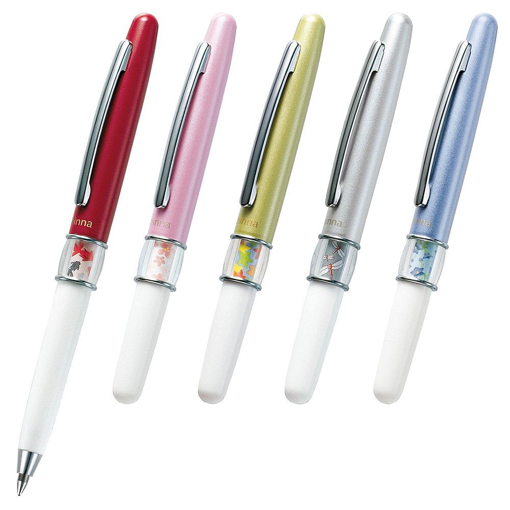Zebra Minna Mini Ballpoint Pen 0.7mm - Japanese Print Design with Wine Cap & Black Ink (BA26-WR) - Perfect for Journaling, Note Taking & Gift Giving