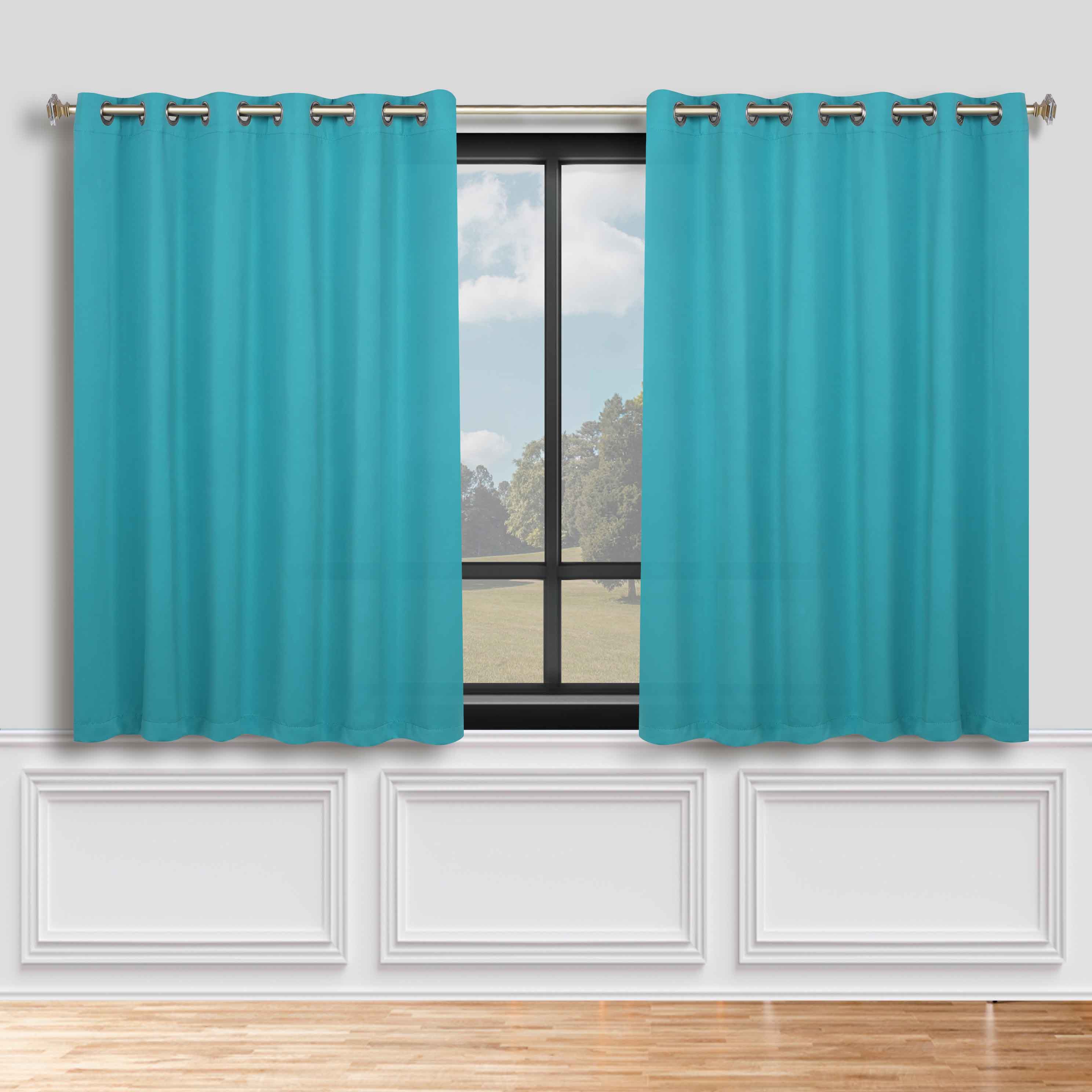 Machine Washable Blackout Curtains Set of 2 - Solid Color Room Darkening Window Treatments for Bedroom & Nursery - Blocks Light & Noise for Better Sleep
