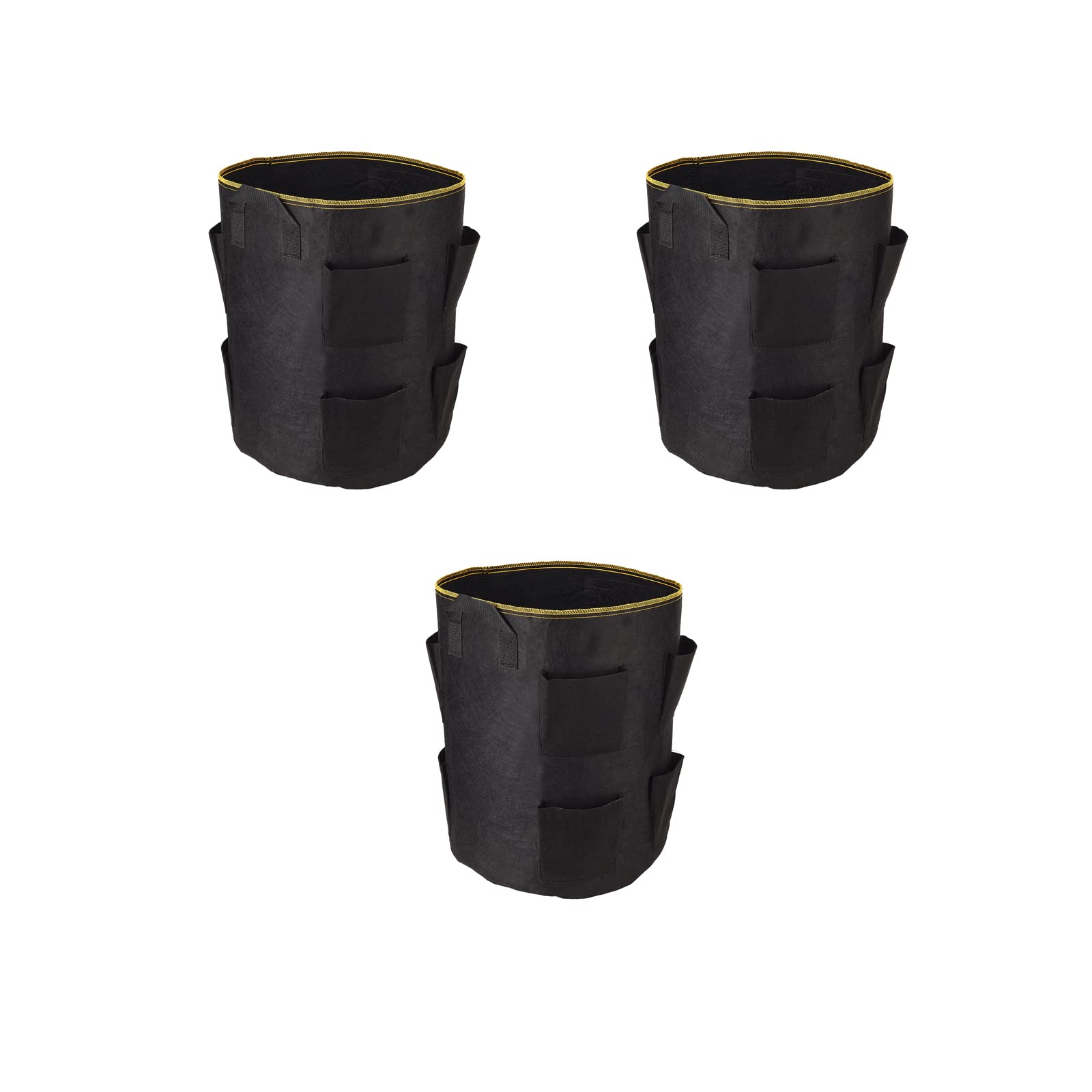 3Pcs Strawberry Planting Bags - Reusable Vegetable Grow Bags with Handles, Multi-Opening Hanging Planter for Flowers, Herbs & Home Gardening | Perfect for Balcony, Patio & Indoor Planting