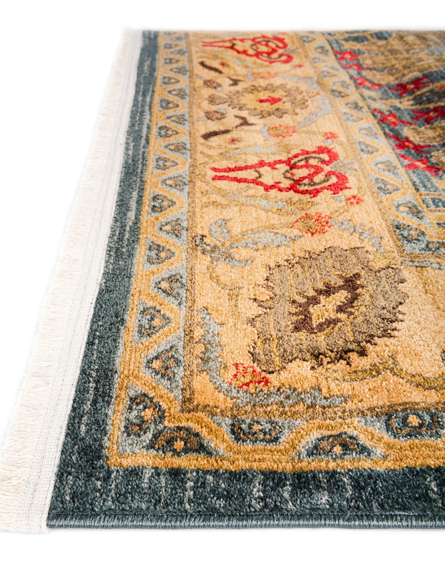 Unique Loom Sahand Collection Traditional Geometric Classic Navy Blue Area Rug 9' x 12' - Perfect for Living Room, Bedroom & Office Decor