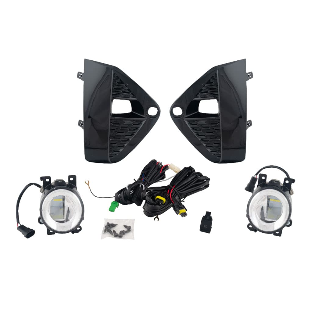 LED Fog Light Assembly Kit for 2019-2024 Nissan Murano - Complete Set with Bezel, Switch & Wiring Harness (Left & Right) | Enhanced Visibility for Night Driving & Foggy Conditions