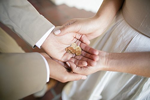 CB Accessories Wedding Unity Coins - Arras de Boda - Heart Shaped Box with Decorative Rhinestone Crystals 78 (Silver) - Perfect for Wedding Ceremonies and Anniversary Gifts