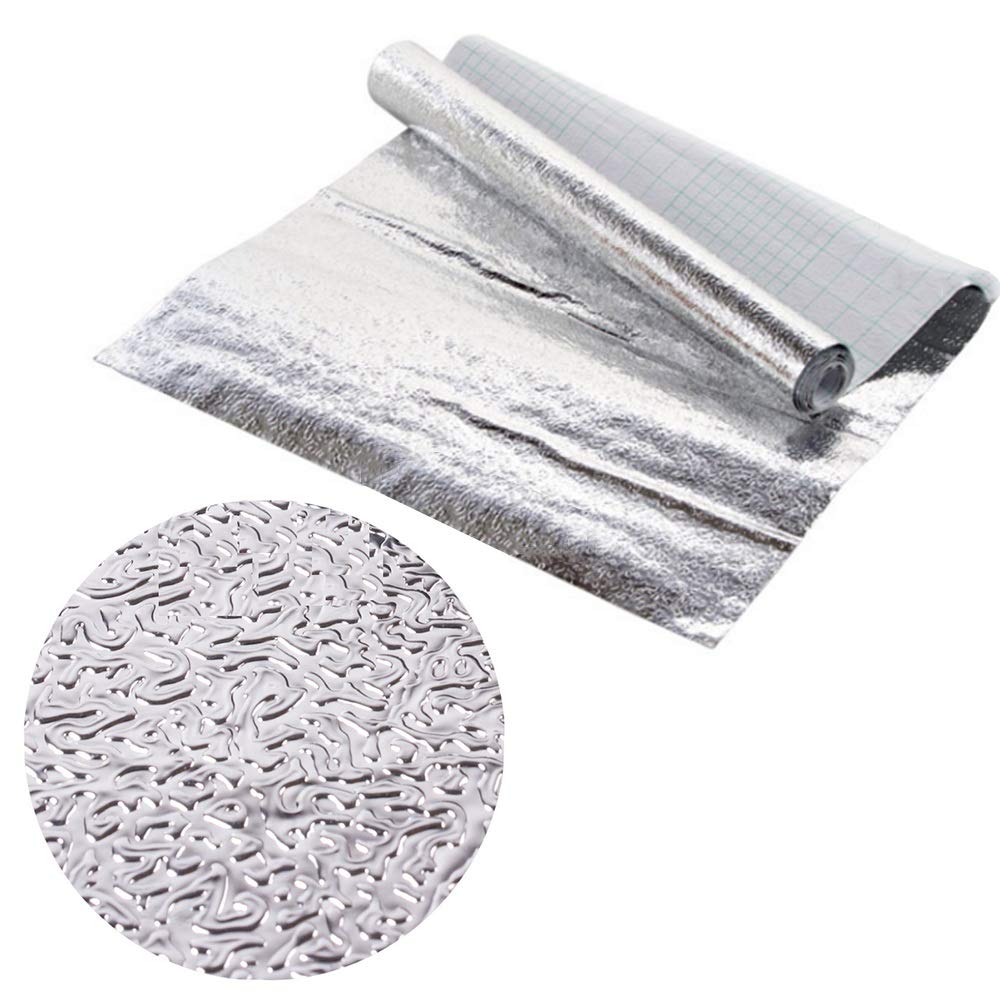 Waterproof Oil-Proof Peel and Stick Kitchen Backsplash Wallpaper - Self Adhesive Aluminum Foil Sticker for Cabinets, Countertops, Shelves & Drawers (197x24 Inch) - Easy DIY Removable Silver Metal Wallpaper for Home & Restaurant Kitchen Upgrade