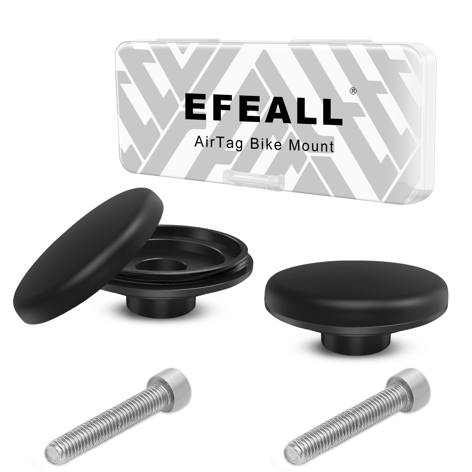EFEALL AirTag Bike Mount Holder - Anti-Theft Hidden Bicycle Accessory for Apple AirTag (Fits 31.8mm Headset Tube) | Perfect for Mountain Bikes, Road Bikes & Commuting Security (AirTag Not Included)