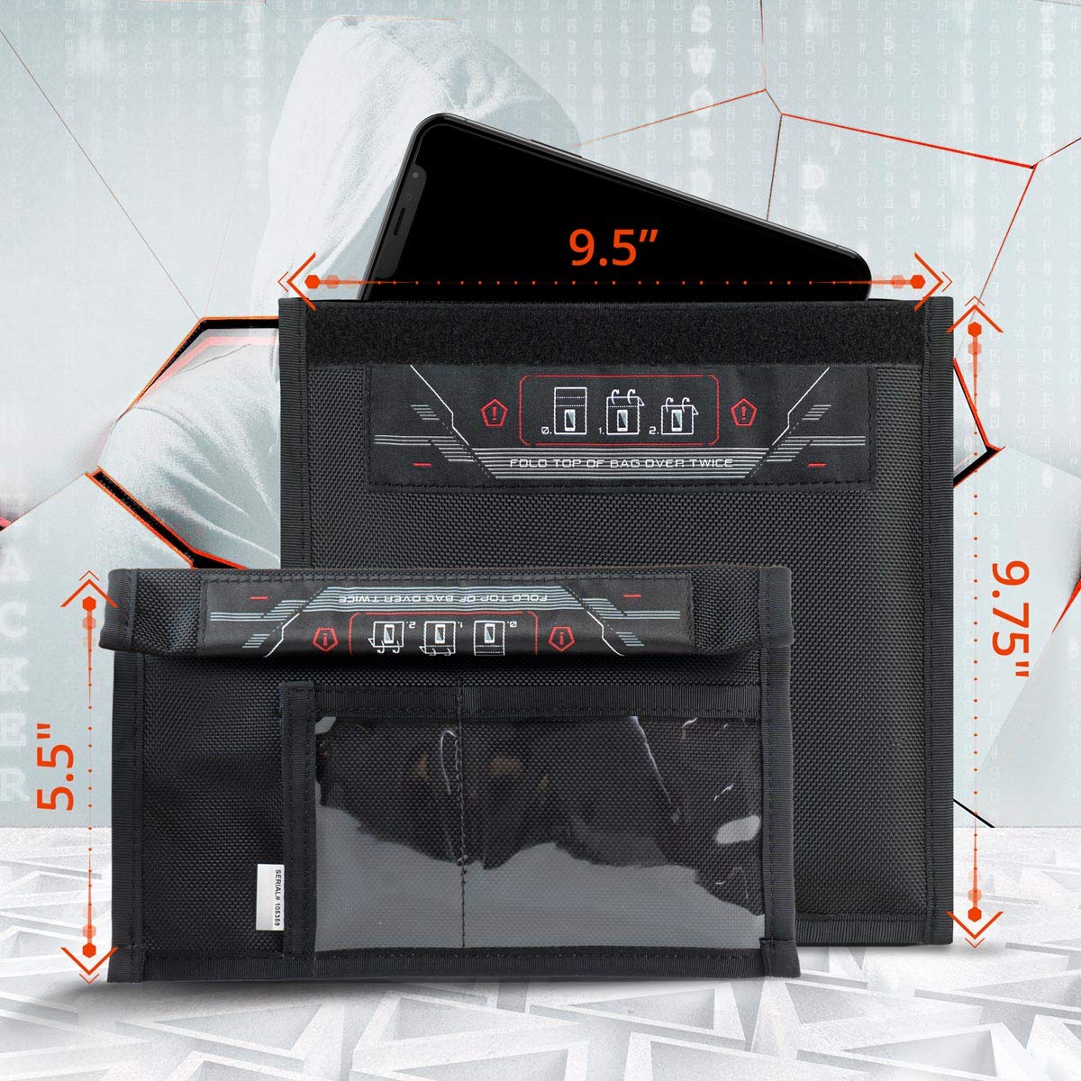 Mission Darkness Limited Edition Faraday Hat Bundle - EMF Blackout Hat & Phone Shield Faraday Bag - RF Shielding Protection for Travel, Privacy & Security - Unique Gift for Tech Enthusiasts