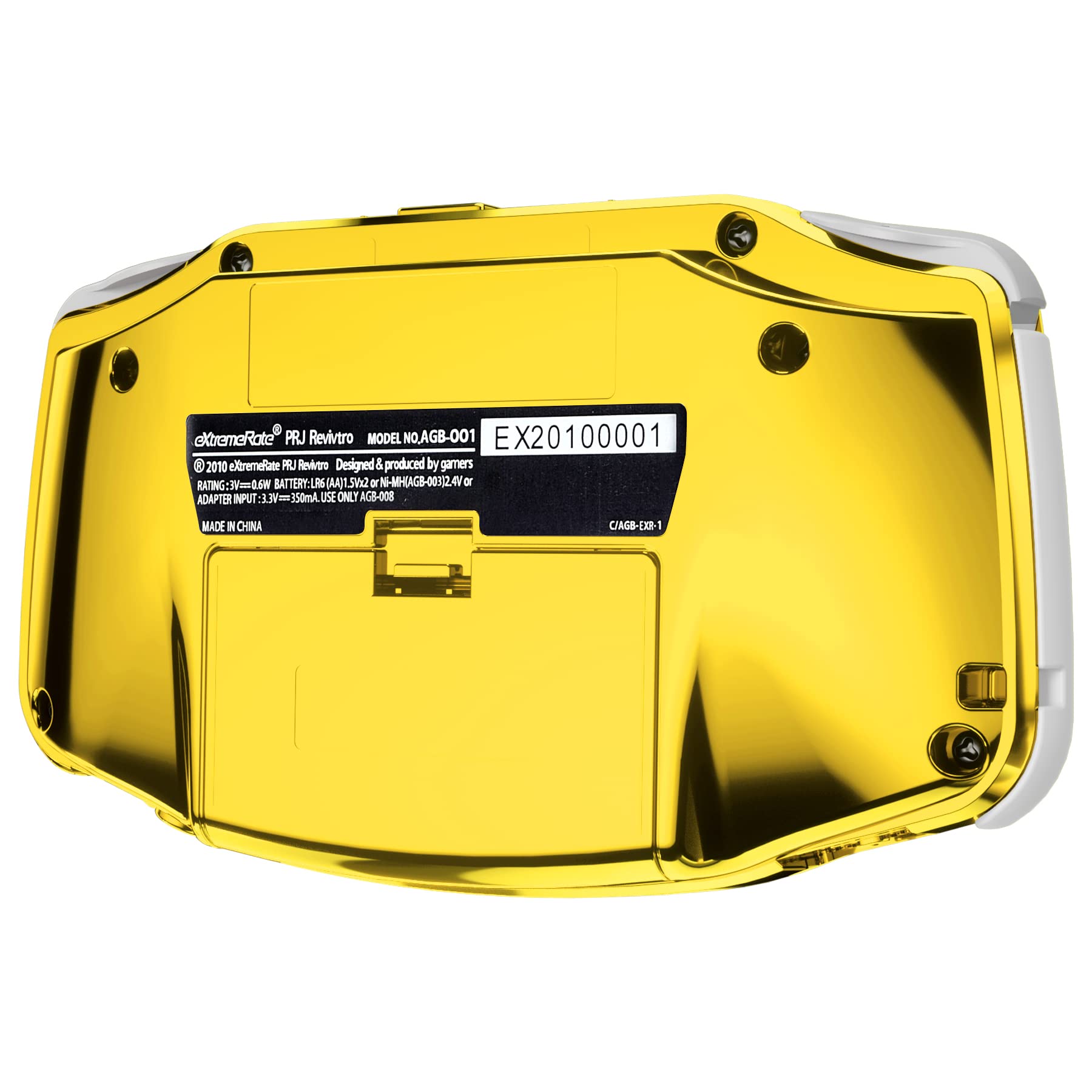 eXtremeRate Replacement Shell with Full Button Cover for Gameboy Advance GBA - Compatible with IPS & LCD Standard (Console & IPS Screen Not Included) - Shiny Chrome Gold - Perfect for Gaming Enthusiasts & Retro Console Collectors