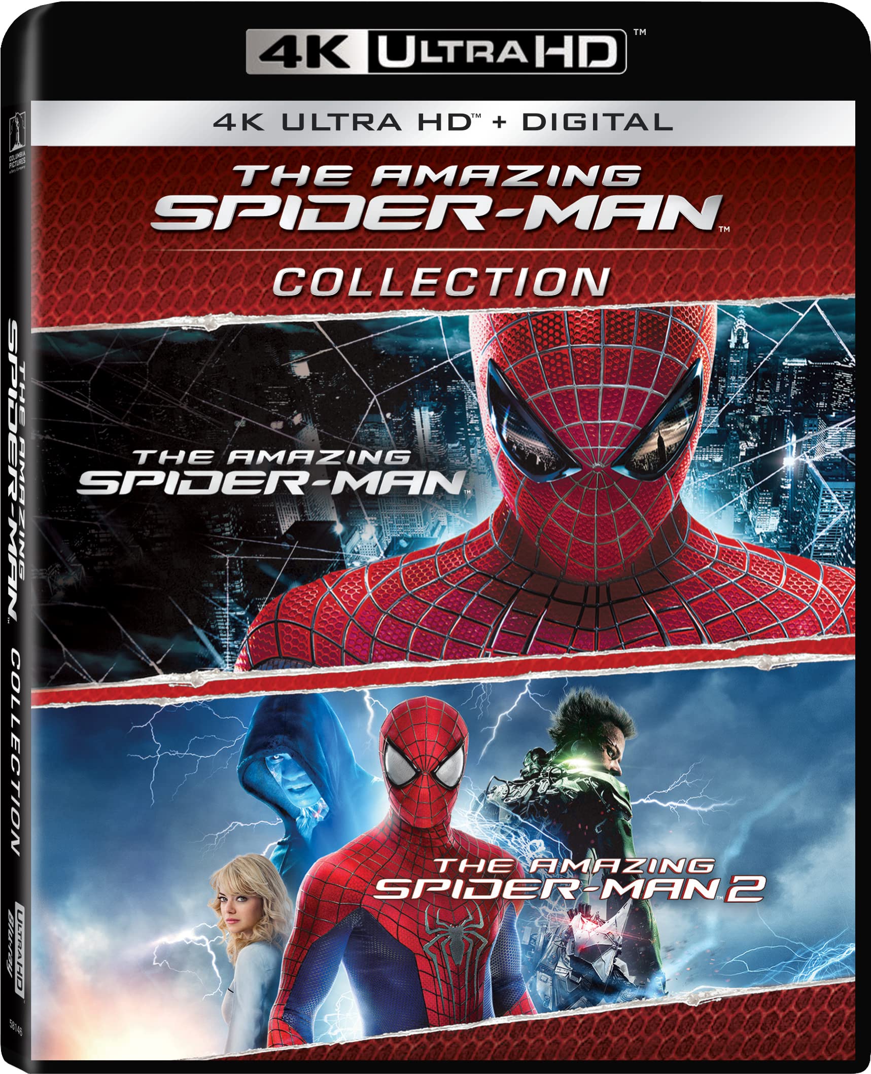 The Amazing Spider-Man & The Amazing Spider-Man 2 - 4K UHD Blu-ray Movie Collection Set | Action-Packed Superhero Films for Home Theater & Marvel Movie Nights