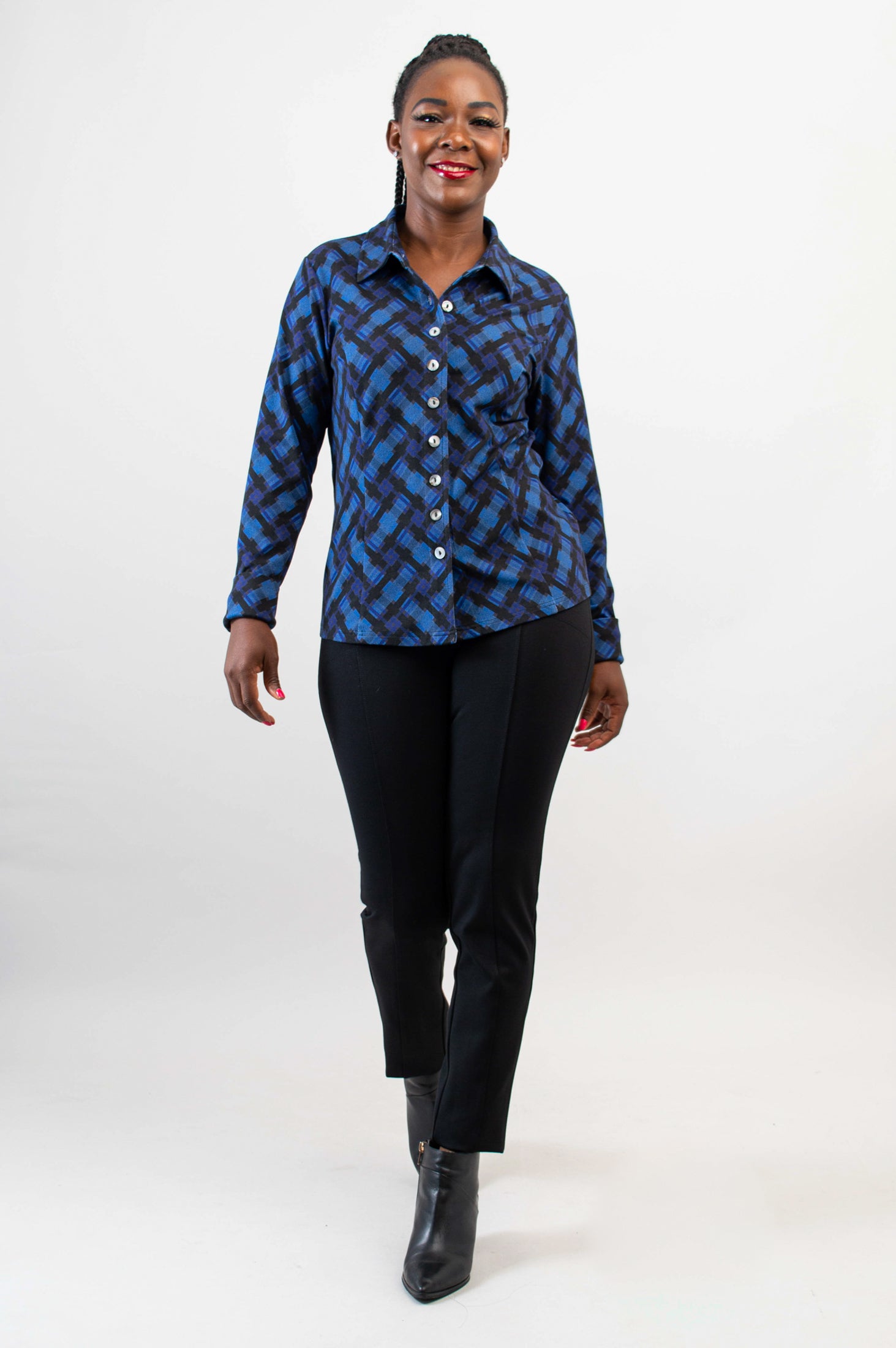 Harley Long Sleeve Top - Soft Bamboo Fabric with Scottish Isles Print | Women's Casual Shirt for Everyday Wear & Outdoor Activities