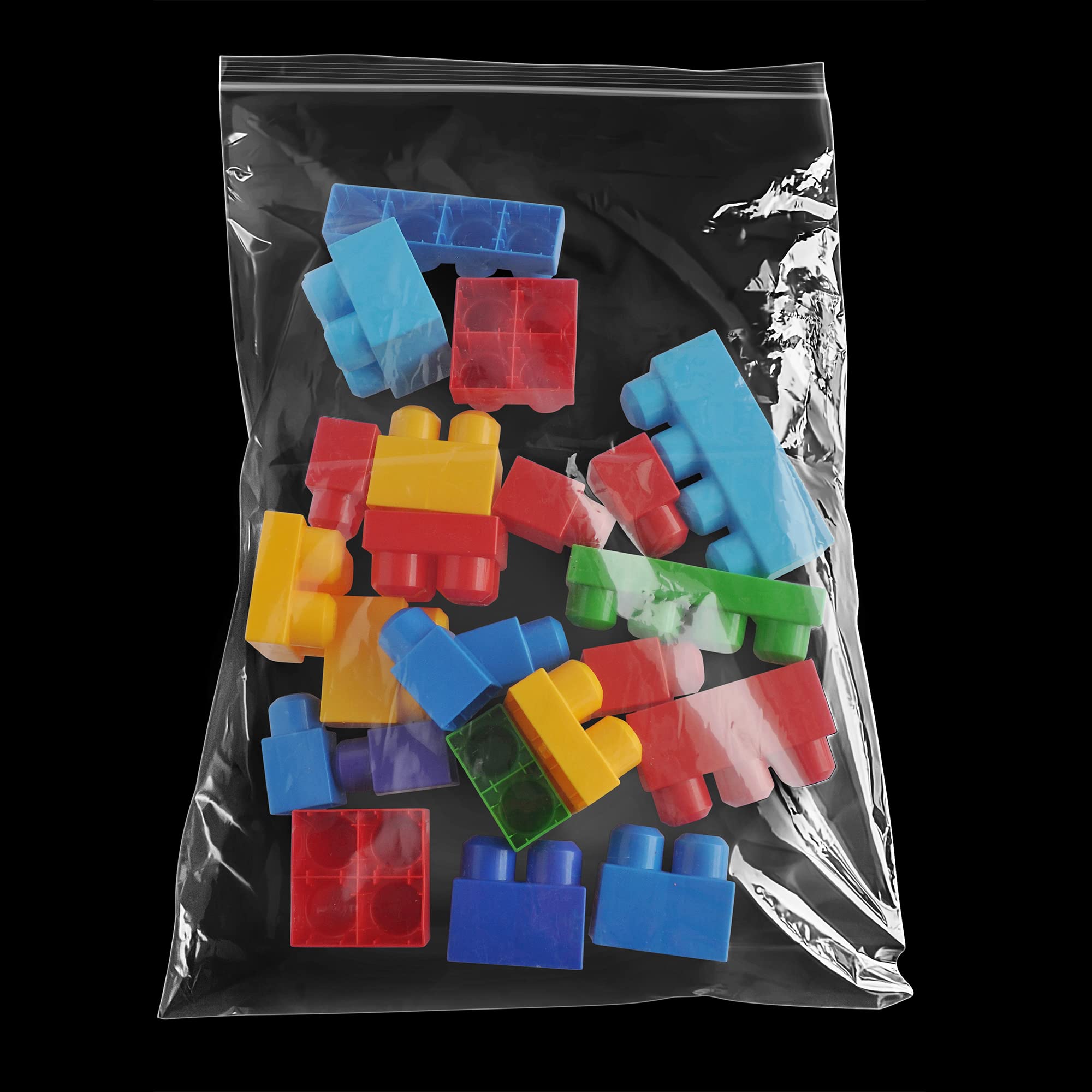 PSBM 14x20 Inch 2 Mil Clear Reclosable Zipper Bags - 1000 Pack of Durable Poly Plastic Storage Bags for Organizing Small Parts, Crafts & Office Supplies | Perfect for Home, Workshop & Retail Use