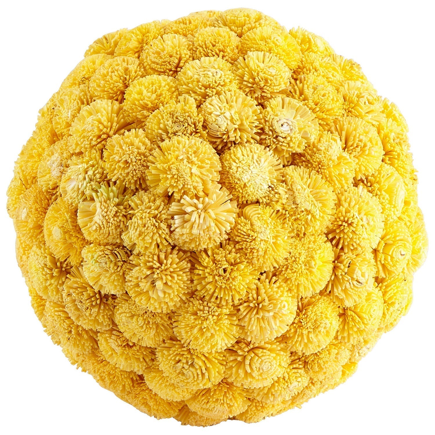 Cyan Design 07576 Sia Filler - Small Yellow Decorative Bowl for Home Decor, Table Centerpiece, Gift Box Filler, and Party Decorations