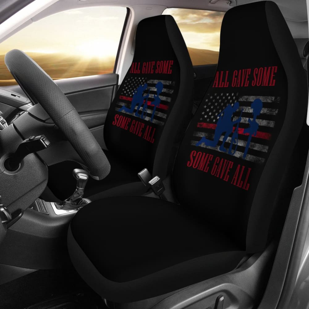 Patriotic Angel Soldier Car Seat Covers - Military Tribute Design for Jeep, Truck & SUV - Durable & Comfortable for Daily Commute & Road Trips