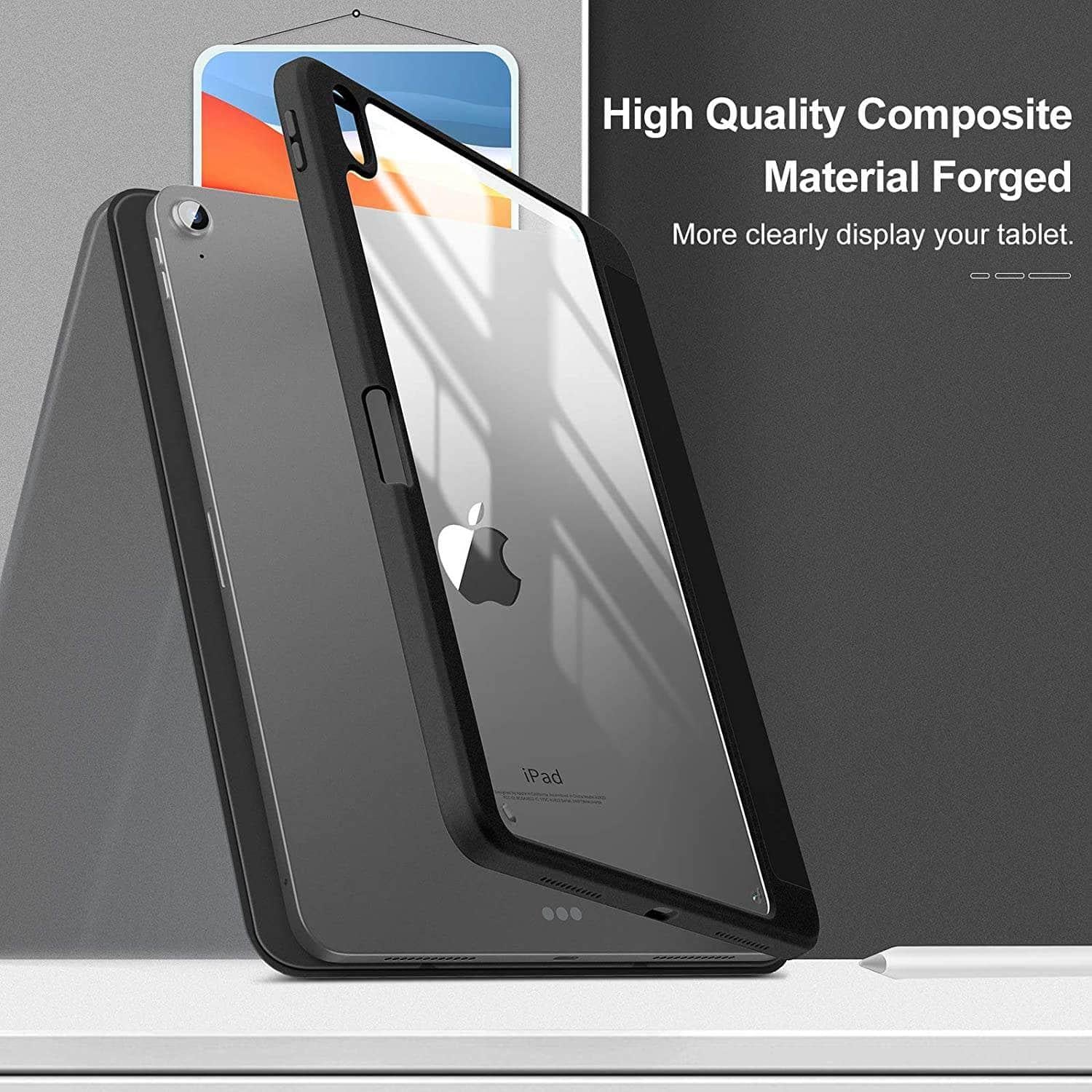 2021 iPad Pro Case with Apple Pencil Holder & Wireless Charging - Slim Protective Cover for Work, Study & Creative Drawing