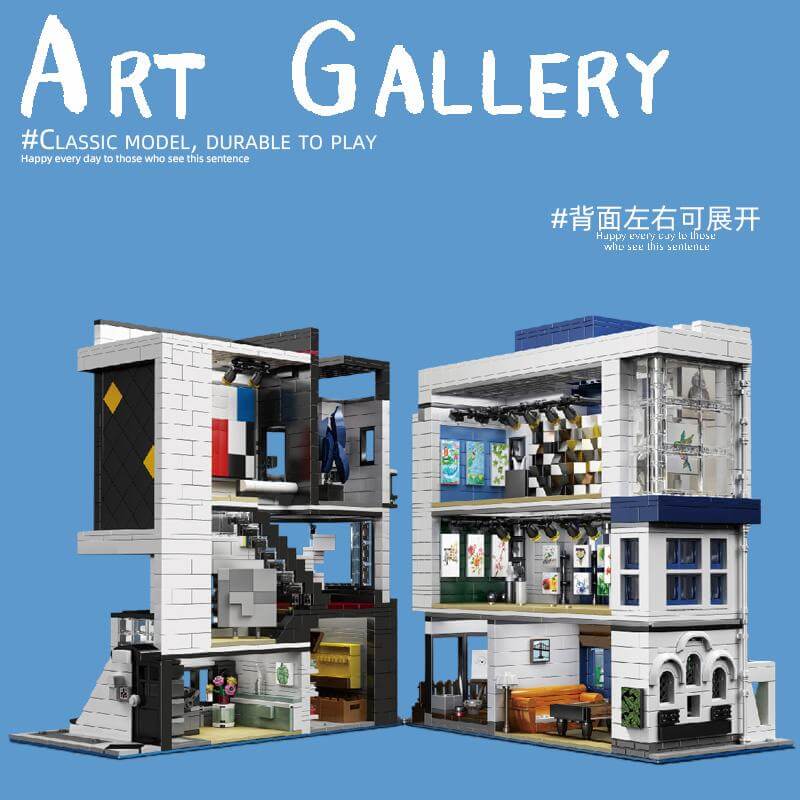 Mould King 16043 Art Gallery Showcase 3 Layer MOC Building Blocks Set - 3536 Pieces for Adults & Teens | Creative Display Model for Home Decor, Office Desk & Collector's Showcase