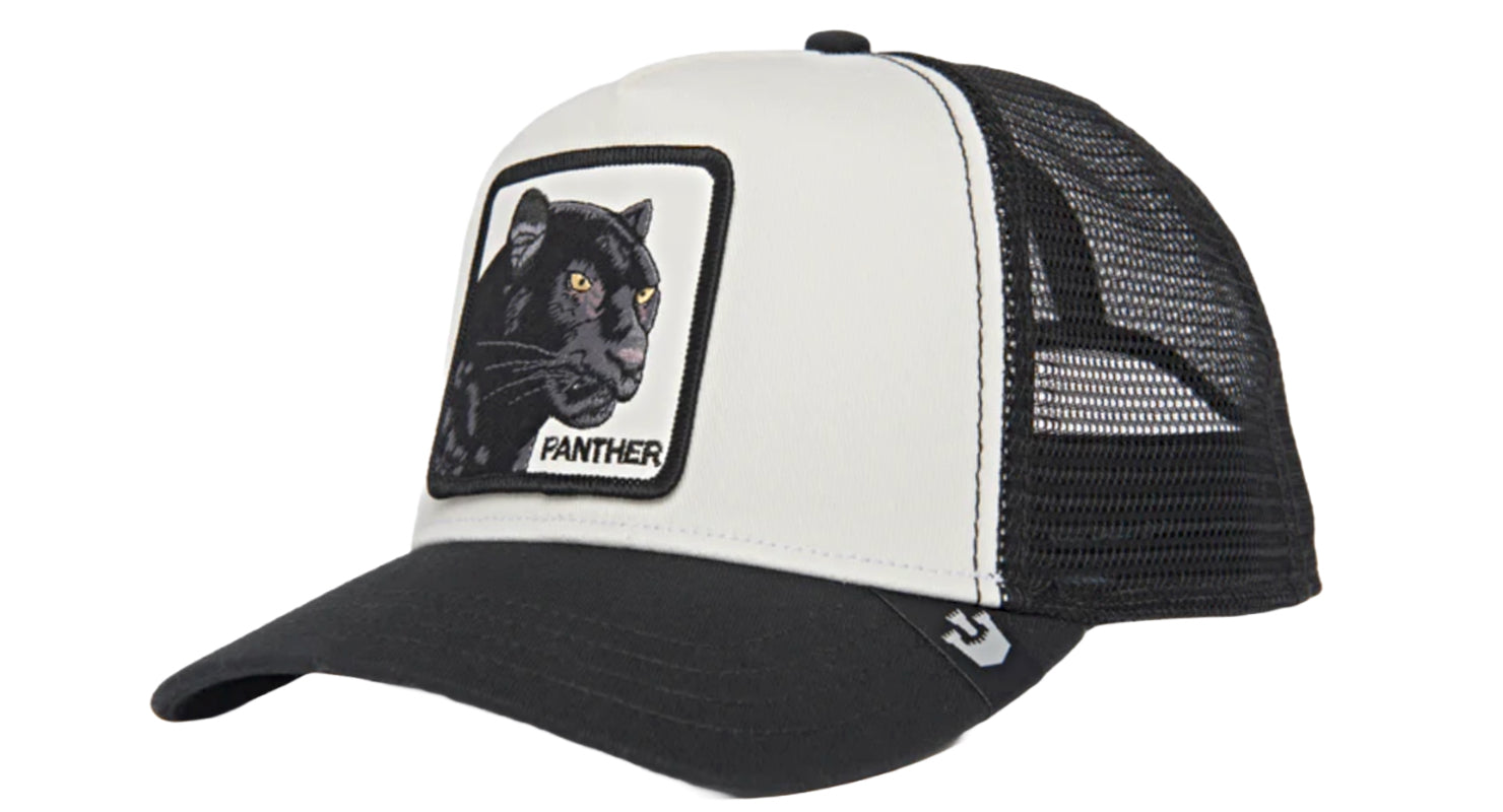 Goorin 'The Panther' Wool & Polyester Trucker Style Baseball Cap - Black & White - Perfect for Casual Wear, Outdoor Activities & Street Fashion