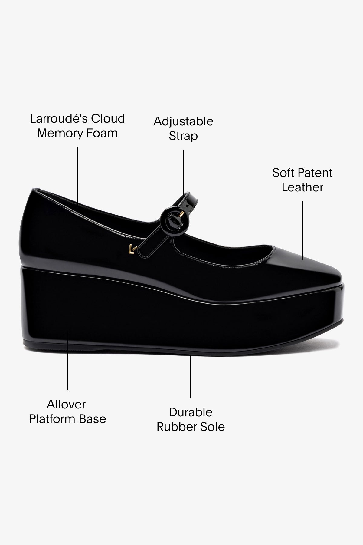 Blair Flatform Sandals in Black Patent Leather - Stylish & Comfortable Women's Shoes for Casual Outings & Summer Wear
