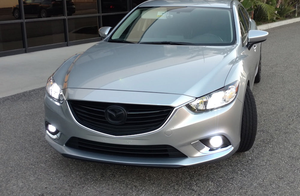 20W CREE XB-D DTM LED DRL Fog Lights for Mazda 2 3 6 CX-5 CX-7 MX-5 RX-8 - Bright White Daytime Running Lights & Fog Lamps for Enhanced Visibility & Safety in All Weather Conditions