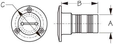 Nautos 351322 Stainless Steel Water Hose Deck Fill - Marine Boat RV Camper Water Tank Filling System - Durable Corrosion-Resistant Deck Fitting for Boating & Outdoor Use