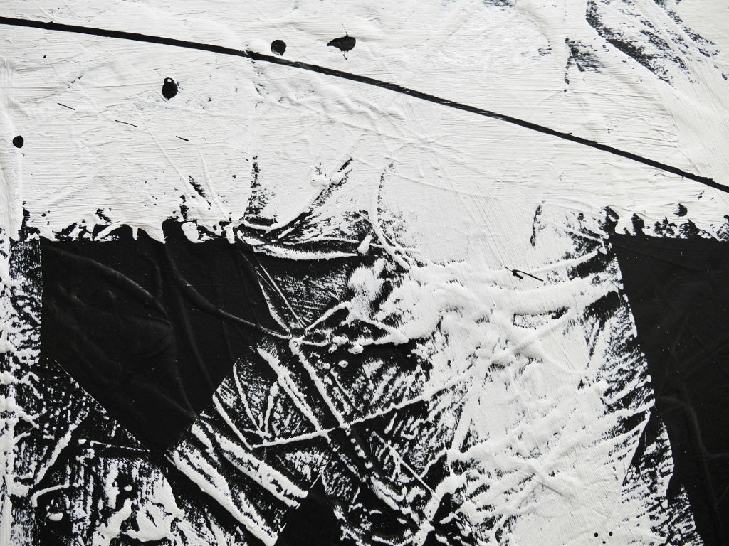 200cm x 120cm Black and White Textured Abstract Canvas Painting - Modern Wall Art for Living Room, Bedroom & Office Decor