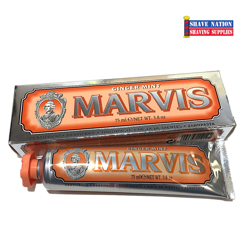 Marvis Ginger Mint Toothpaste - Refreshing & Natural Oral Care for Fresh Breath - Perfect for Travel & Daily Use