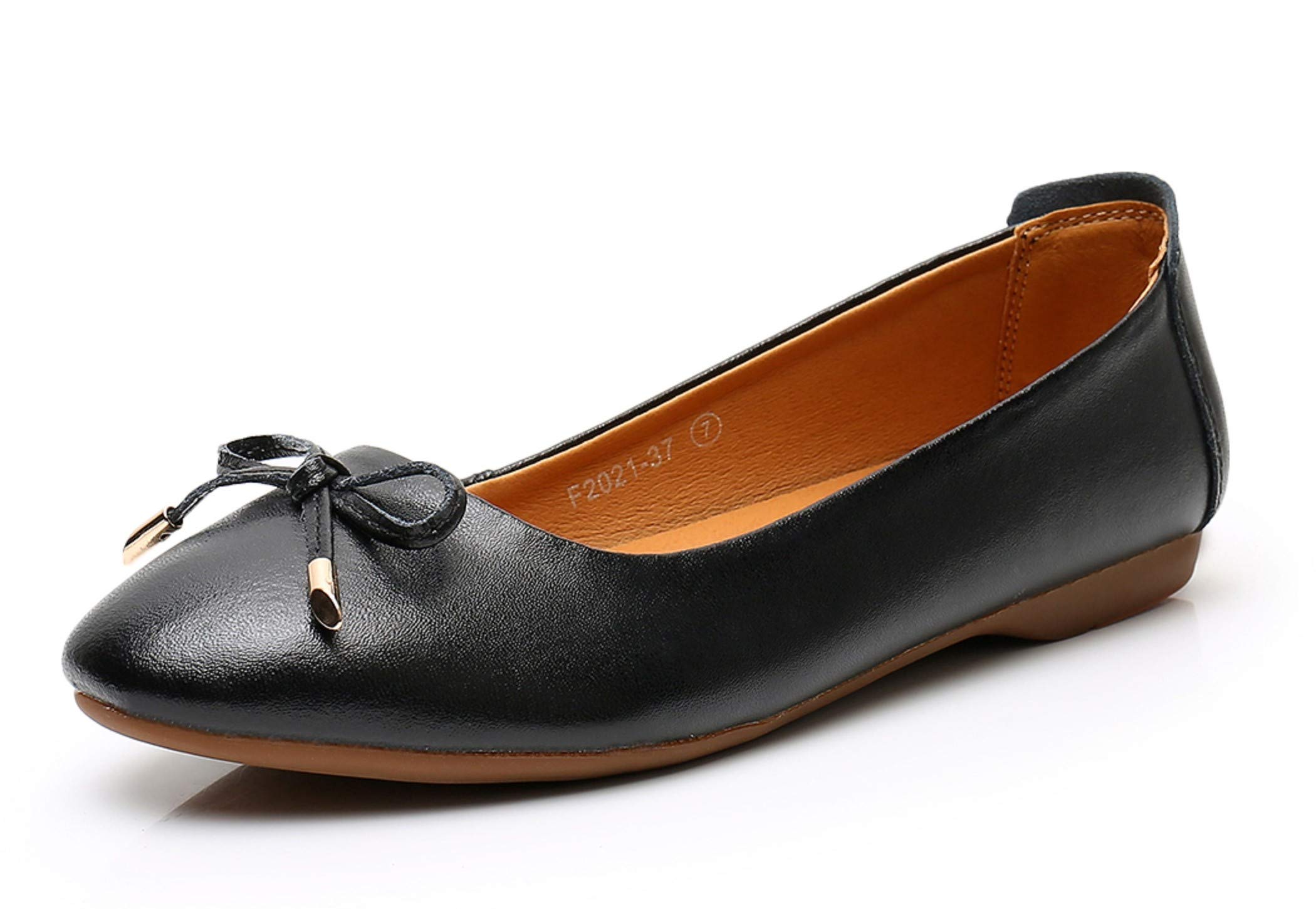 VenusCelia Women's Bowknot Ballet Flats - Comfortable Soft Ballet Dance Shoes for Women & Girls | Perfect for Dance Class, Casual Wear & Everyday Outfits
