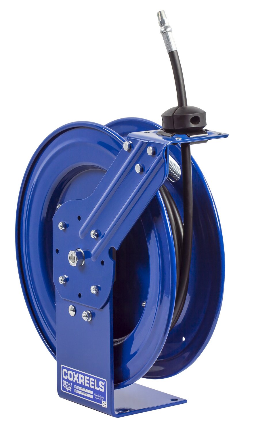 Coxreels P-MP-420 Medium Pressure Retractable Air Water Oil Hose Reel - 1/2 Inch ID, 20 Foot Hose Capacity, 2500 PSI, Includes Hose, Made in USA - Perfect for Automotive Shops, Industrial Applications & Home Garages