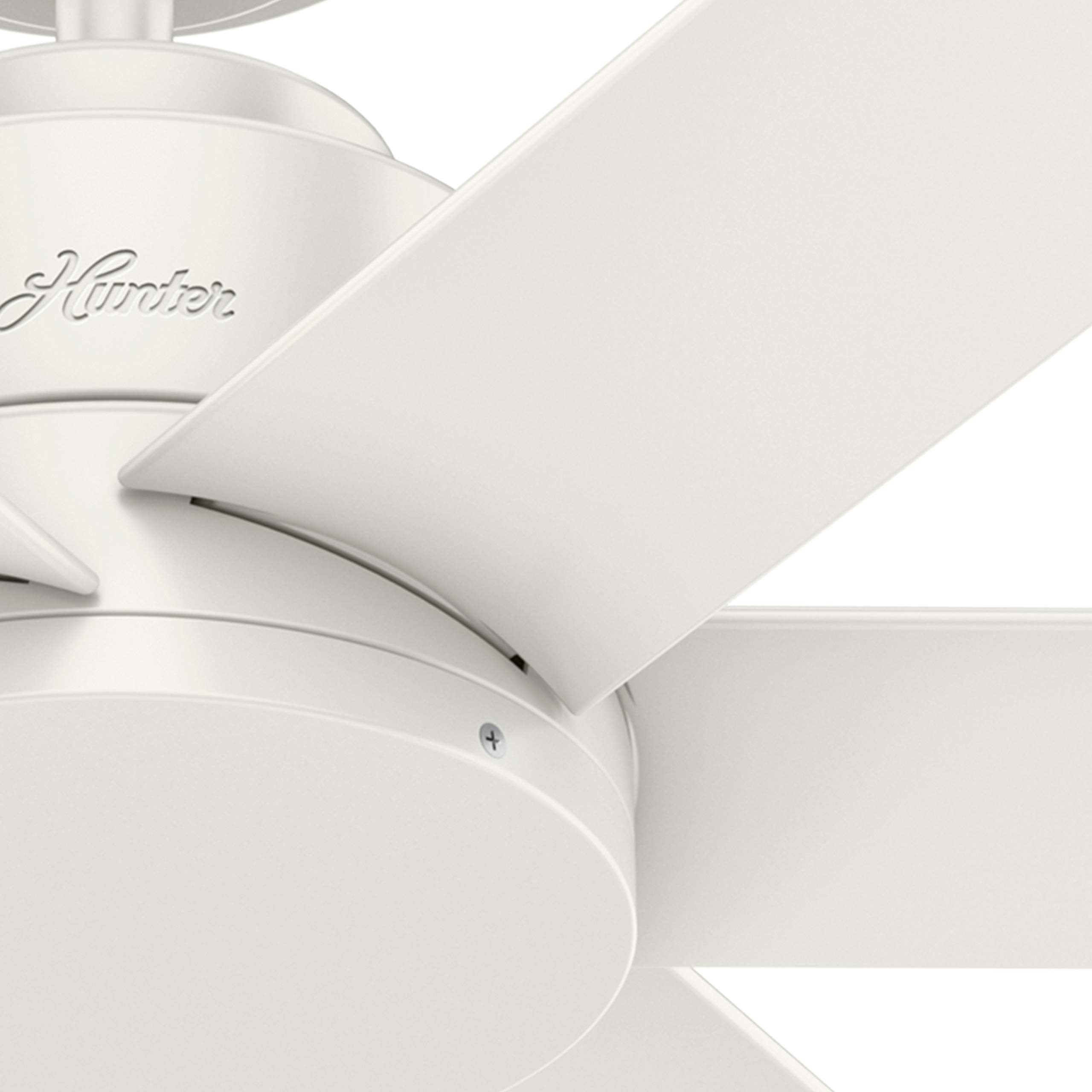 Hunter Fan 44 Inch 6-Blade Outdoor Ceiling Fan - Contemporary Fresh White Finish (Renewed) - Perfect for Patio, Deck, and Covered Porch Cooling
