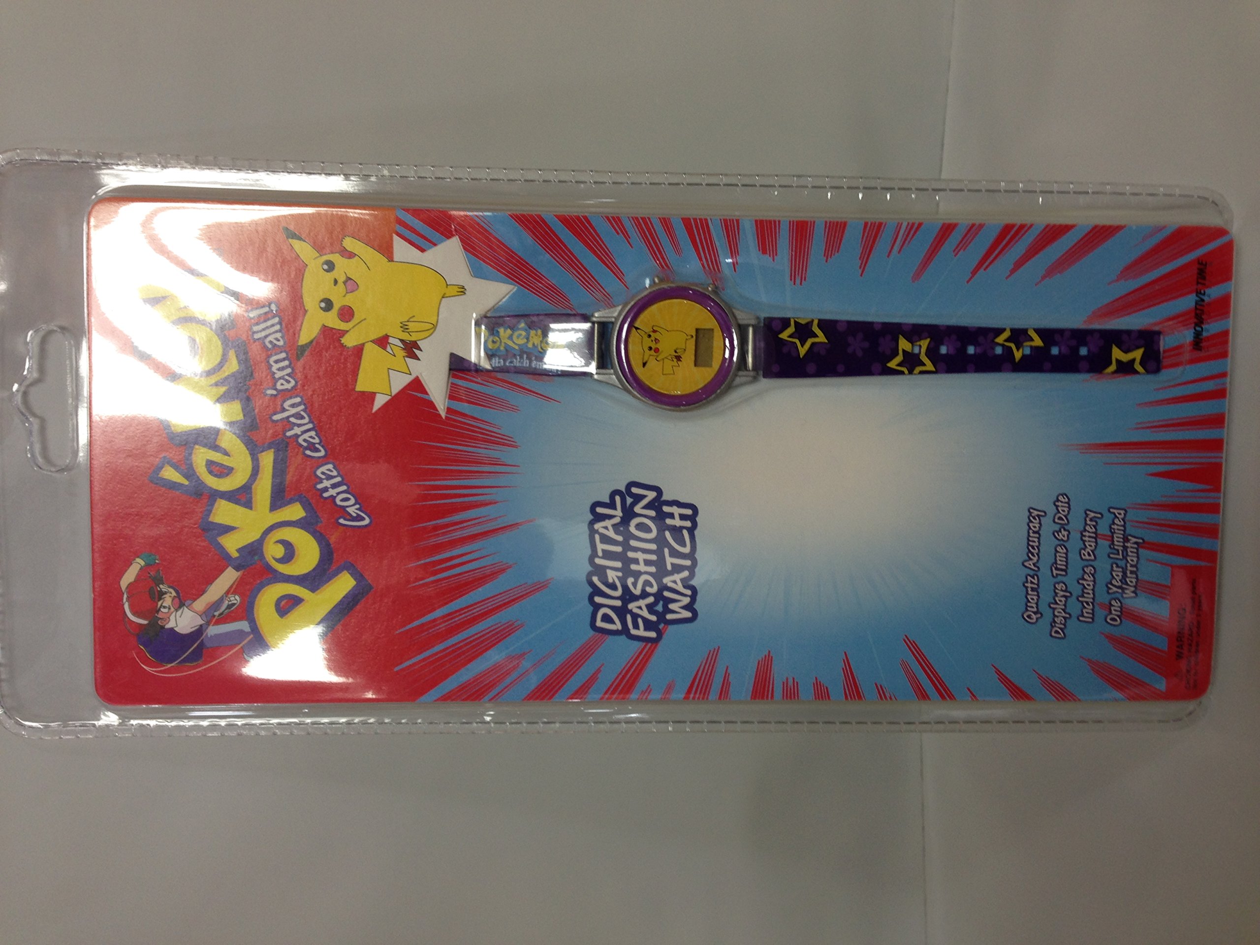 Nintendo Pokemon Digital Fashion Watch for Kids - Stylish LED Screen Game Character Watch - Perfect for School, Play, and Pokemon Fans
