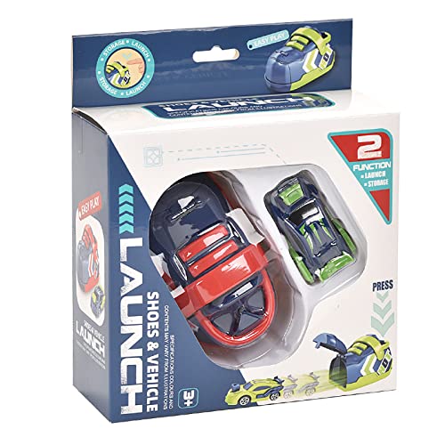 Kids Inertia-Powered Catapult Car Toy - Creative Running Shoes Press & Eject Vehicle for Children (Red, 20X8X17CM) - Fun STEM Learning Gift for Birthday & Outdoor Play