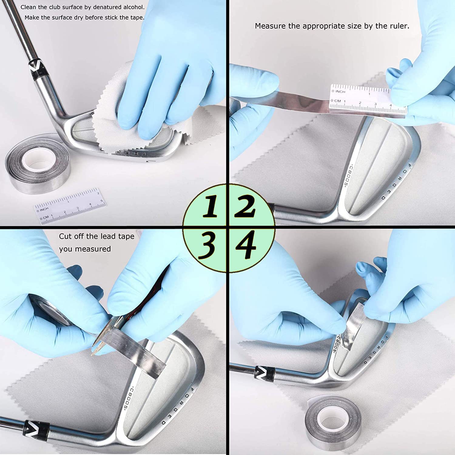 Premium High-Density Golf Club Lead Tape Roll - Self-Adhesive Silver Coated Weight Strips for Swing Adjustment | Perfect for Customizing Club Balance & Improving Accuracy on the Course