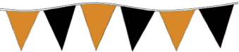 105FT Orange & Black Halloween Pennant Banner String - 6 Pack for Party Decorations, Outdoor & Indoor Halloween Decor, Themed Events