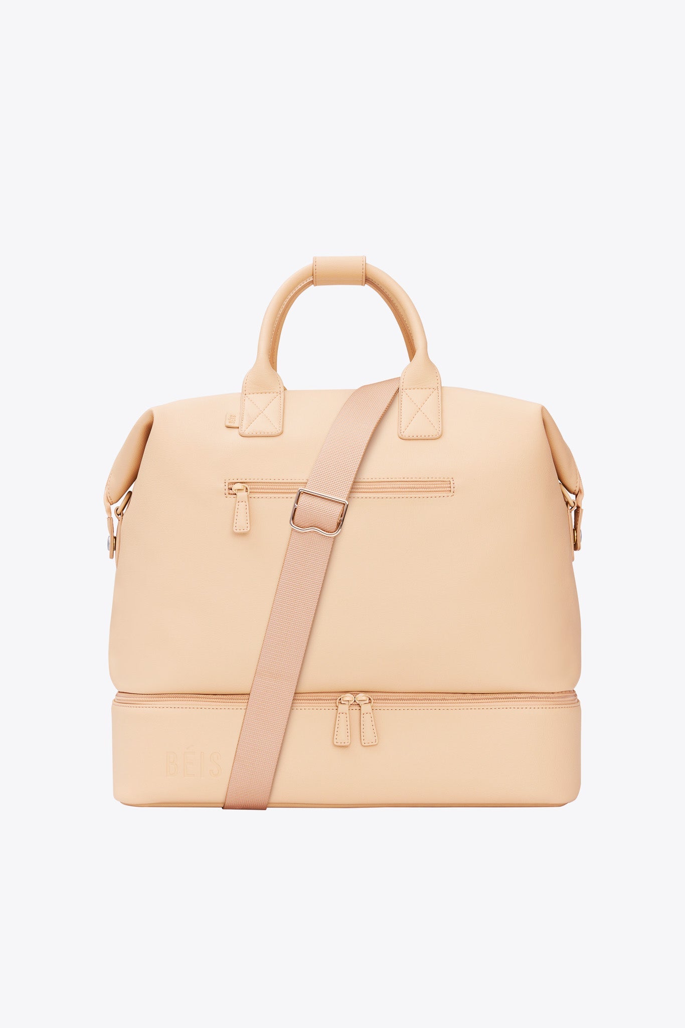Premium Beige Weekender Bag for Women - Stylish Travel Duffel with Spacious Compartments | Perfect for Weekend Getaways, Gym, and Overnight Trips