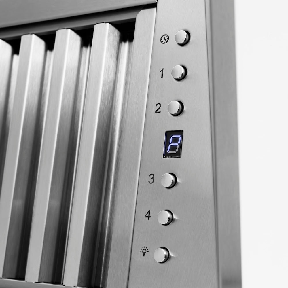 ZLINE 30 Inch Wooden Wall Mount Range Hood - Rustic Bright White Finish (355WW 30) | Modern Kitchen Ventilation for Home Cooking & Baking