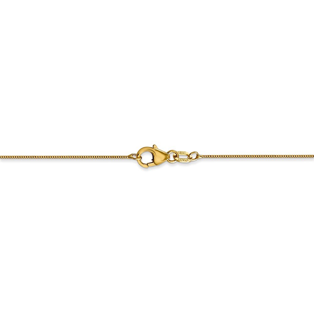 18K Solid Yellow Gold 0.5mm Box Chain Necklace with Lobster Clasp - Elegant Minimalist Jewelry for Women, Perfect for Everyday Wear, Gifts & Special Occasions