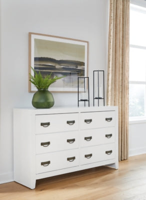 Binterglen 6-Drawer Dresser for Bedroom - Solid Wood Chest of Drawers with Metal Handles, Modern Storage Organizer for Clothes, Bedroom, Nursery & Living Room