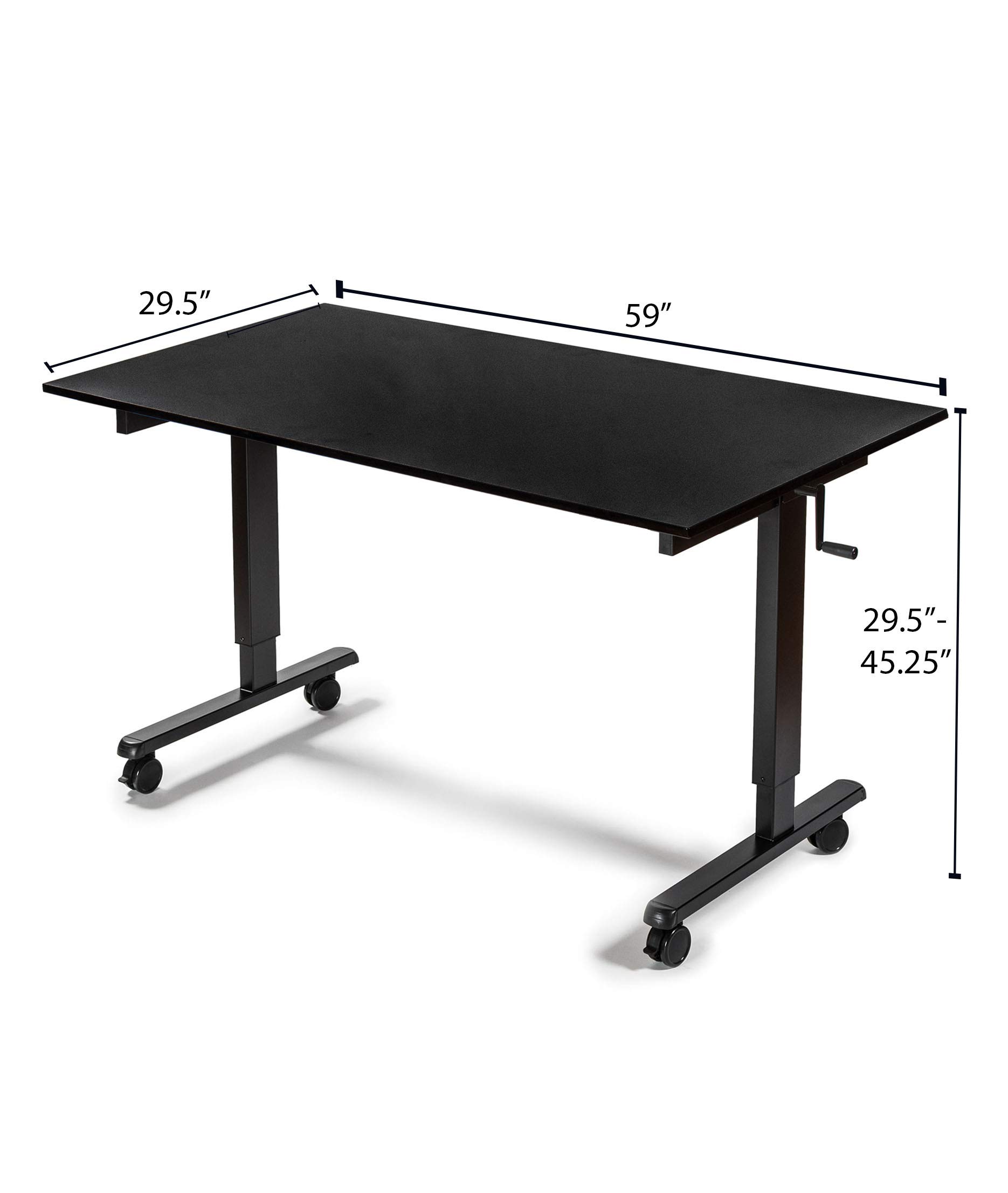 Adjustable Height Standing Desk with Crank - 60