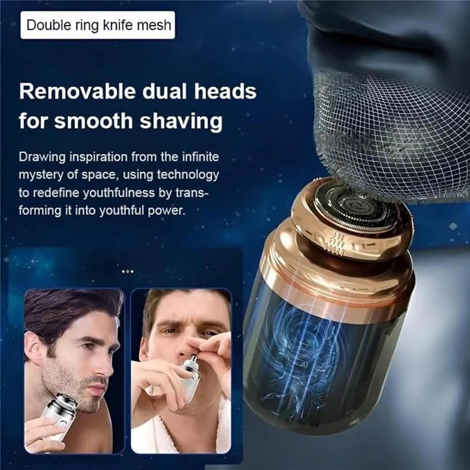 Premium Men's Electric Shaver - USB Rechargeable Waterproof Travel Razor with Advanced 3D Floating Heads | Smooth Shaving for Face, Neck & Body | Ideal for Business Travel, Gym, Home & Office Grooming | Compact Cordless Design for Daily Use & On-the-Go Convenience