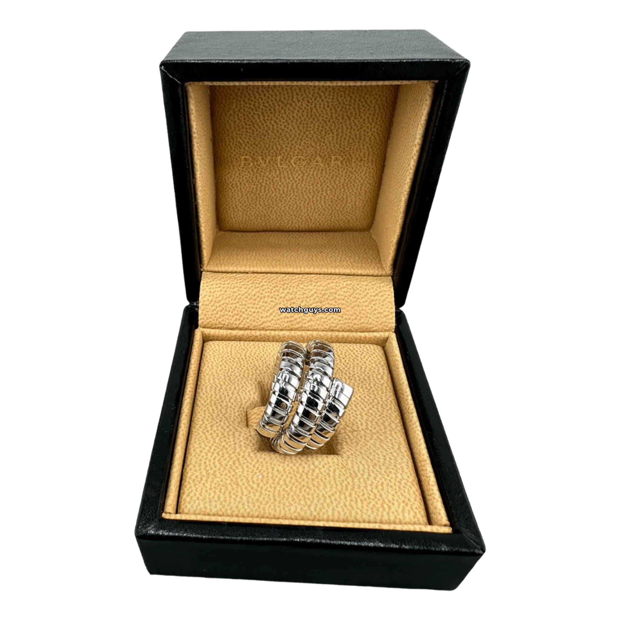 Bvlgari Spiga Ring 18K White Gold Size 8 - Luxury Italian Jewelry for Women, Perfect for Weddings, Anniversaries & Special Occasions