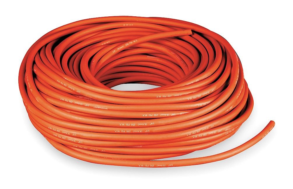Speedaire 5W019 Multipurpose Air Hose - Bulk, Red - Ideal for Air Tools, Compressors & Industrial Applications